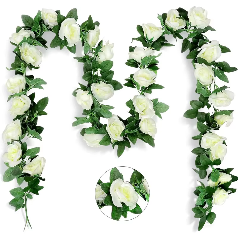 Guirlande de roses artificielles à 9 fleurs