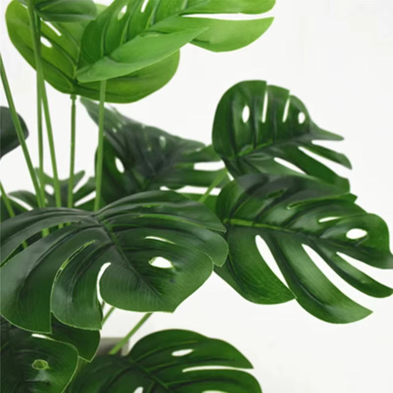 Plantes artificielles feuilles de palmier vertes Monstera maison jardin salon chambre balcon décoration tropicale en plastique fausse plante longue