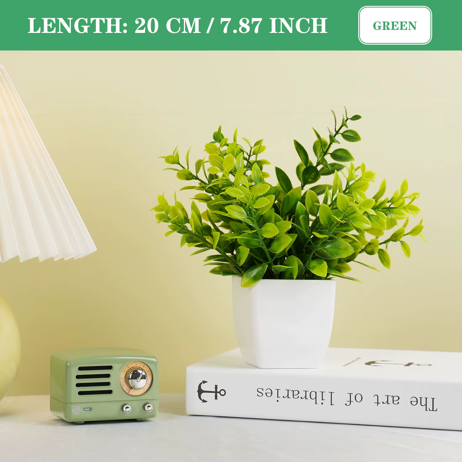 Bonsaï vert Él, fausse plante d'eucalyptus