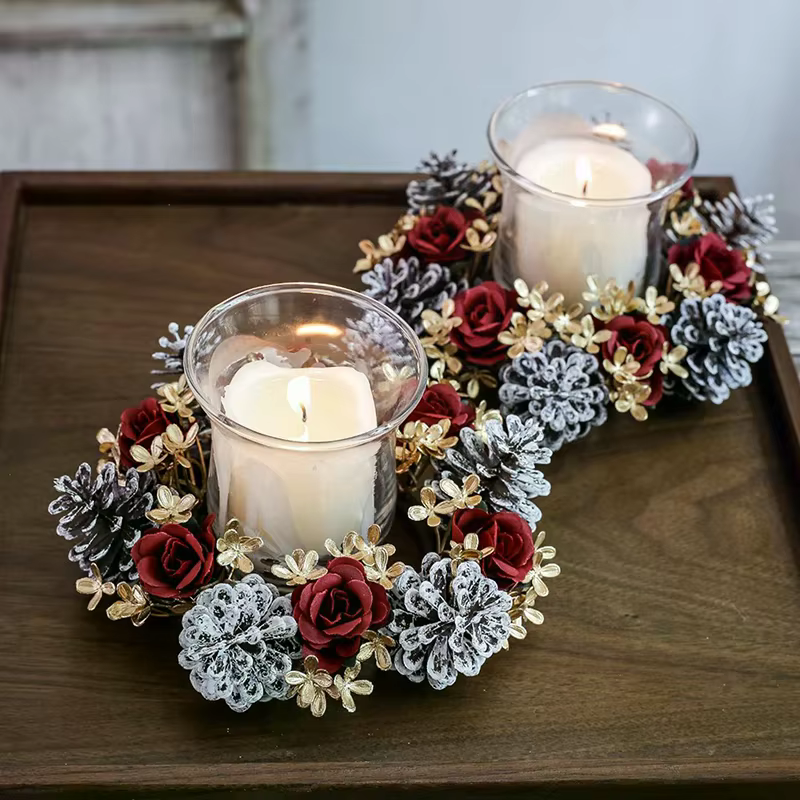 Ornement de table de guirxiété de fleurs artificielles