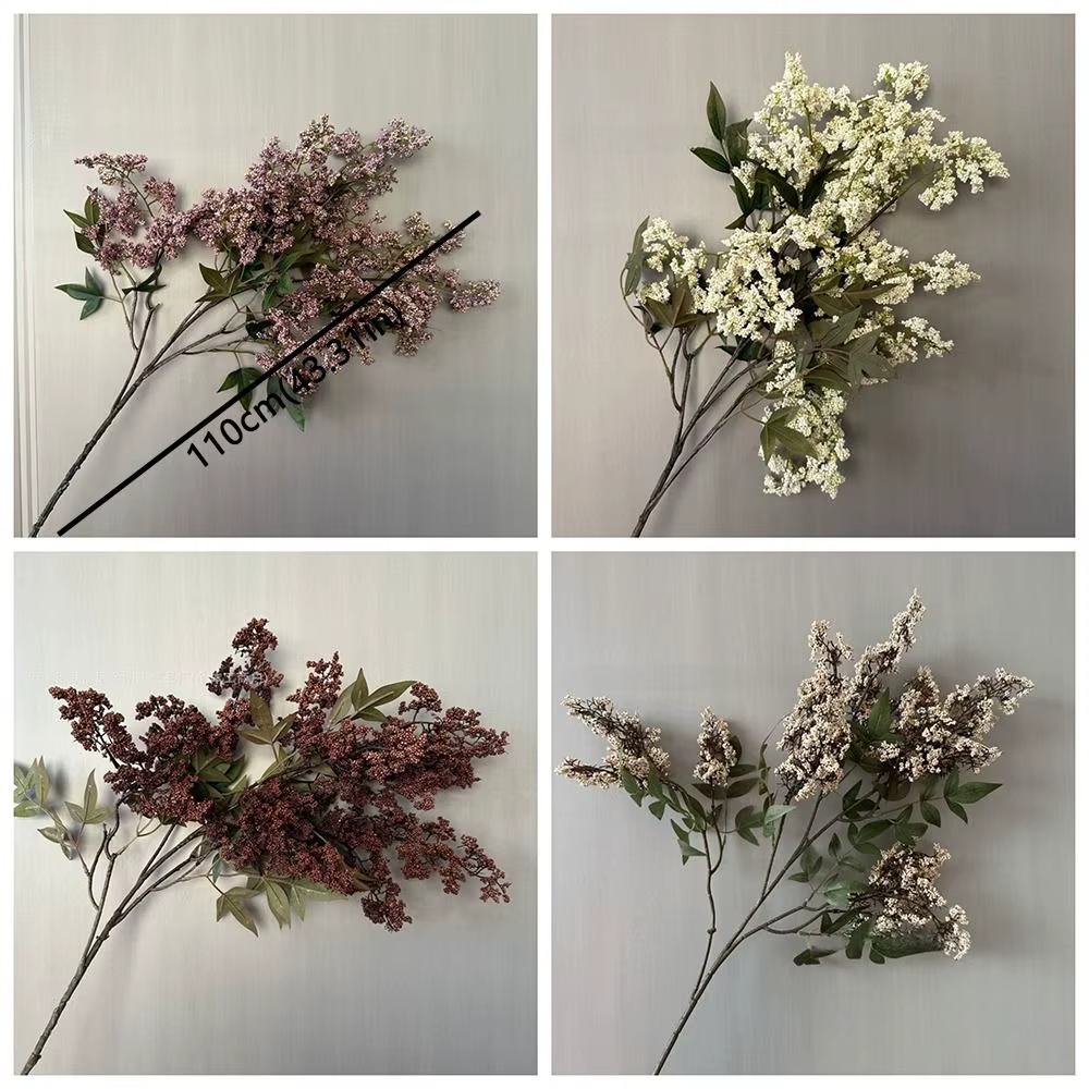 Branche de baies de Nandina artificielle en plastique