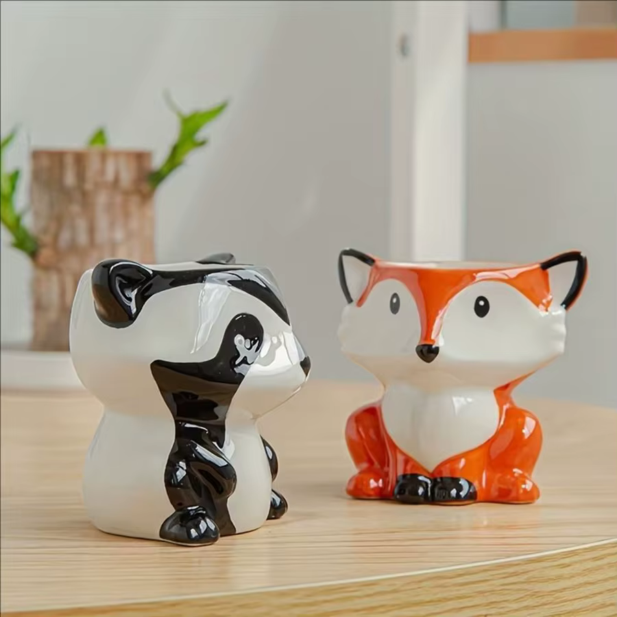 1 pot à plantes en céramique à thème animalier mignon