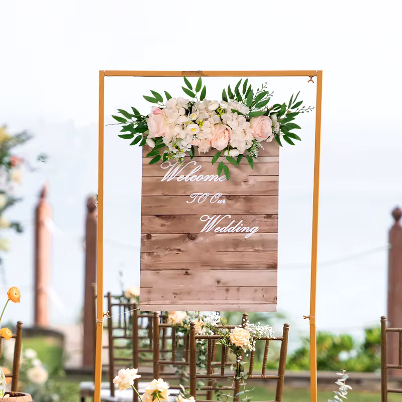 Fleurs artificielles en soie pour décorations d'arche de mariage