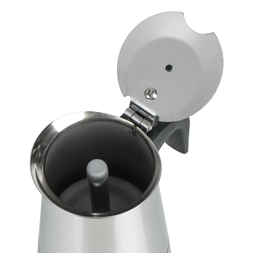 Cafetière Moka en acier inoxydable, cafetière pour cuisine, moka expresso Latte, filtre de cuisinière, 2/4/6/9 tasses