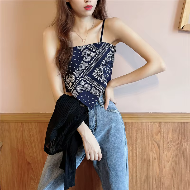 Femme Sexy Floral débardeurs femmes Corset Femme nouveau Style réservoirs culture Camisole mode tricot Camis haute rue irrégularité gilet