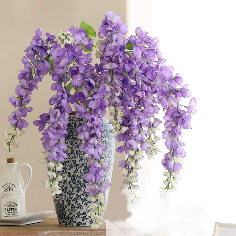 Guirlande de glycine suspendue de fleurs artificielles