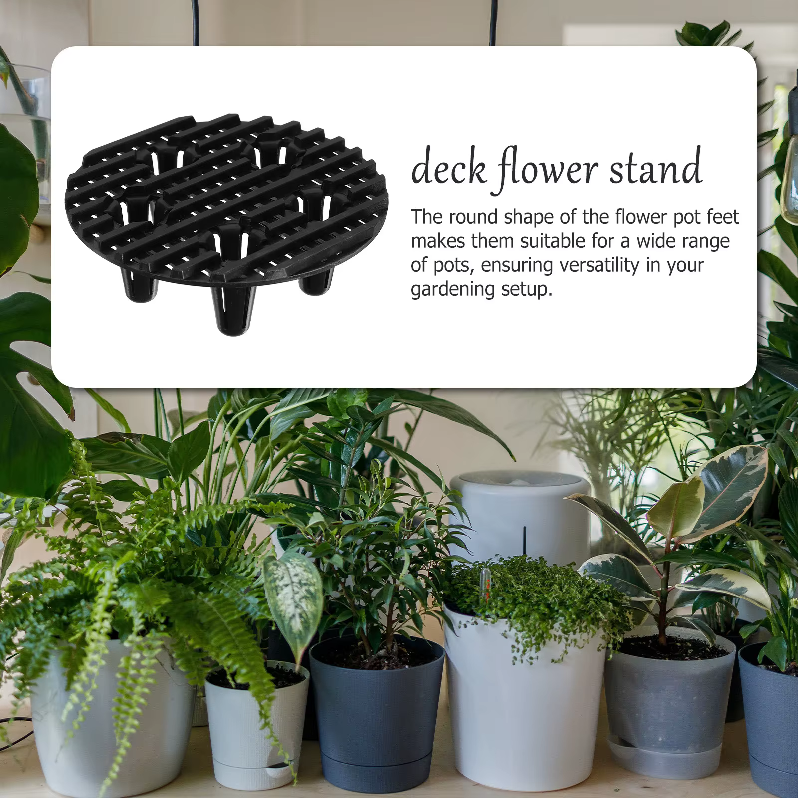 12 supports de pot de fleurs en plastique pour l'extérieur