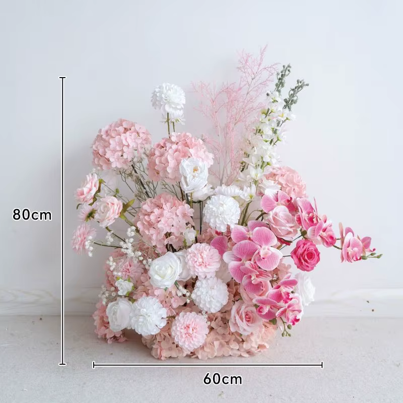 Uflower luxe romantique pêche rose hortensia