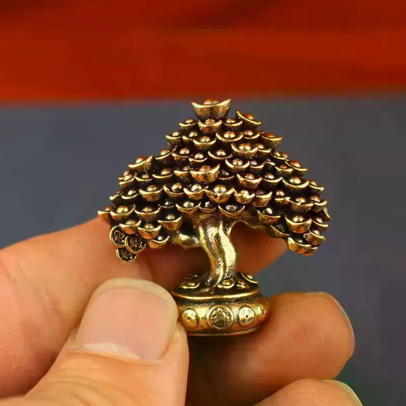 Ornements d'arbre de Fortune en laiton