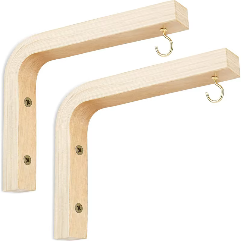 Cintres muraux nordiques en bois naturel pour plantes