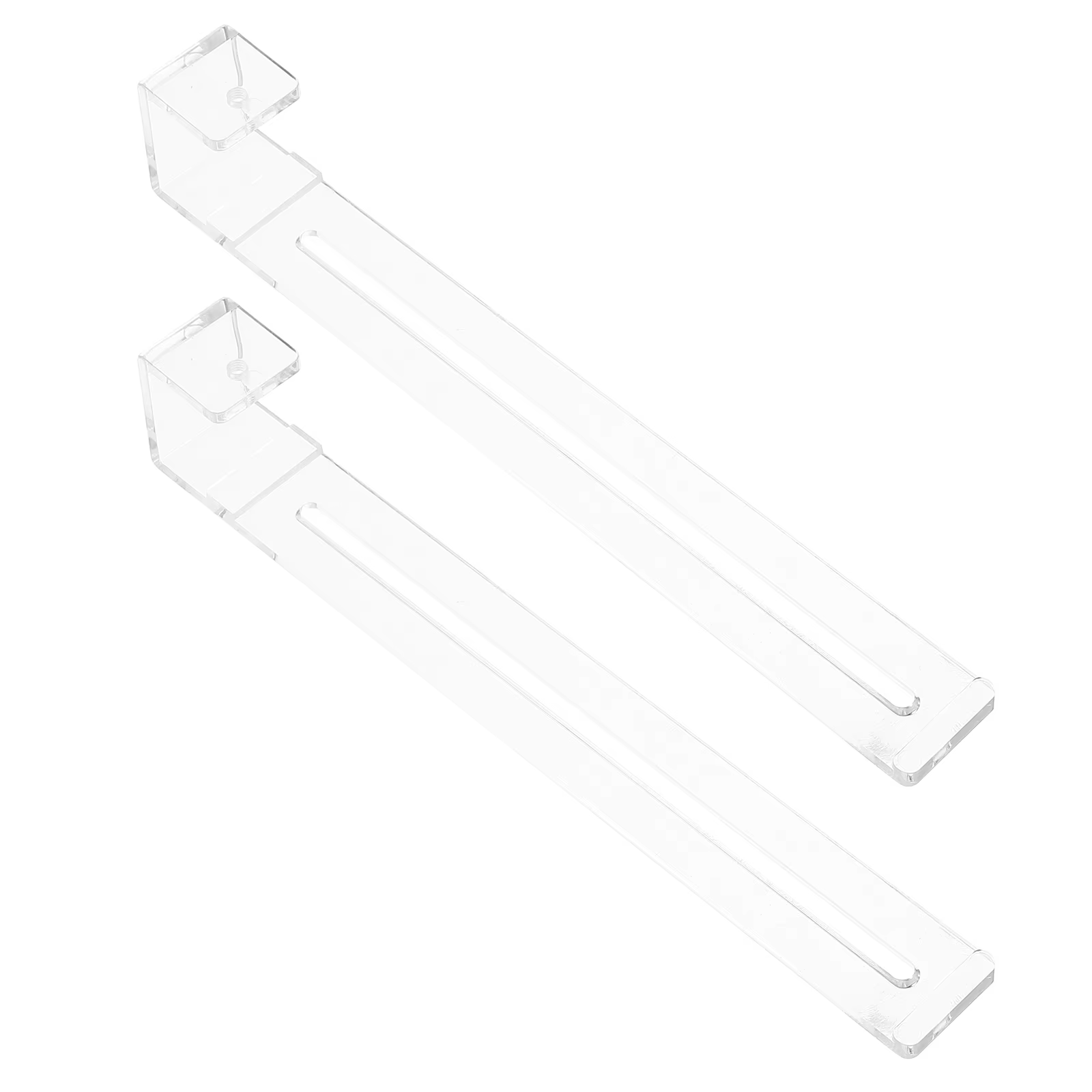 Crochets d'aquarium transparents réglables, plate-forme de se prélasser polyvalente pour tortues, ensemble d'accessoires pour Aquarium Tropical, 2 pièces