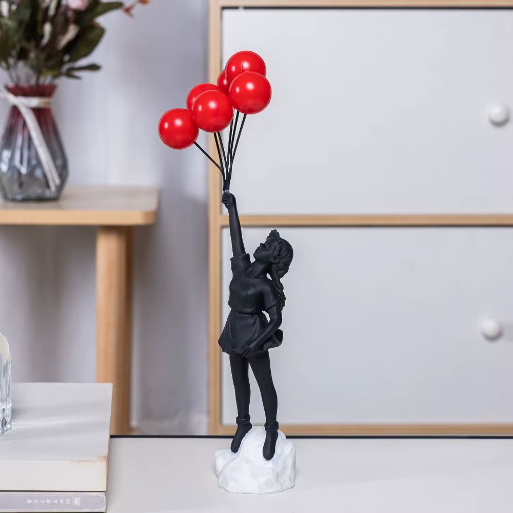 Statue de lanceur de fleurs intérieure en résine