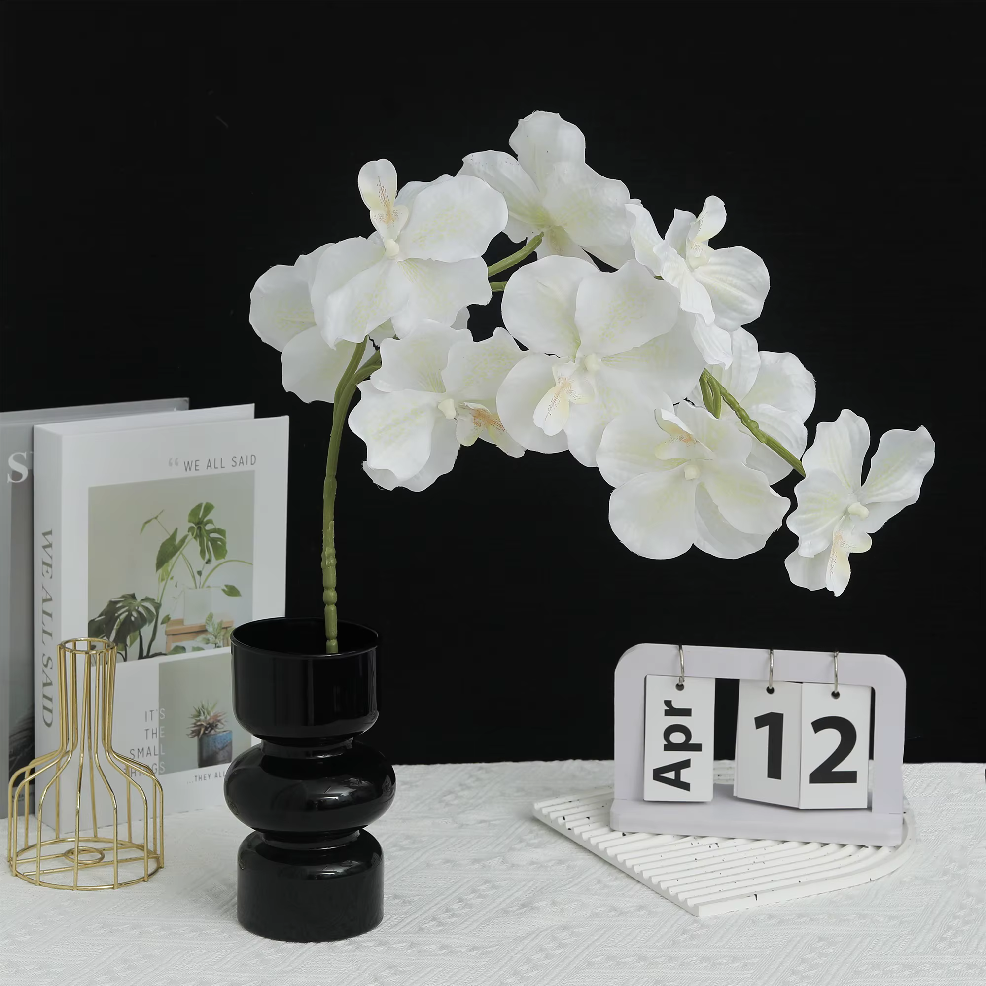 Orchidée papillon fleurs artificielles soie