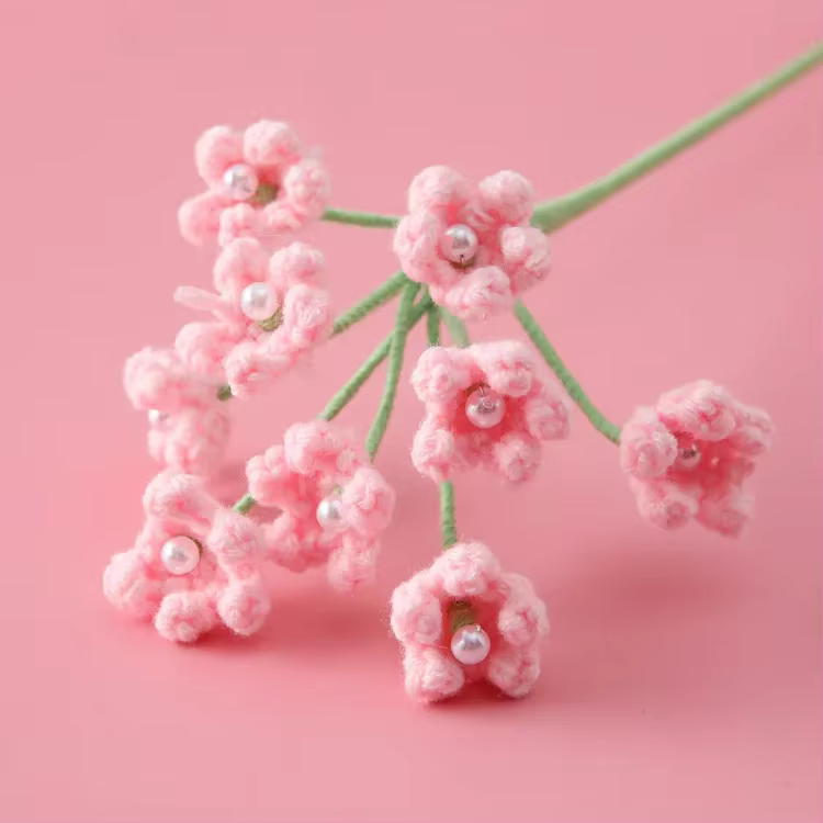 Finition tricoté fleur étoilée créative à la main tricot fleurs Crochet Bouquet