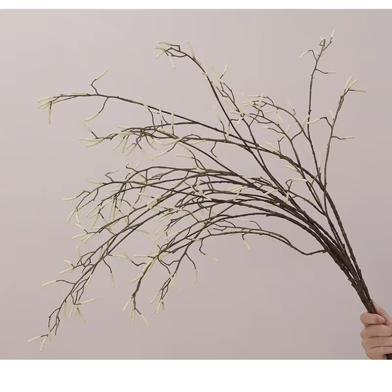 Aloès vert 123cm artificiel en plastique longue branche haricot fruits plante verte décoration de jardin florale Simulation plantes de saule de neige