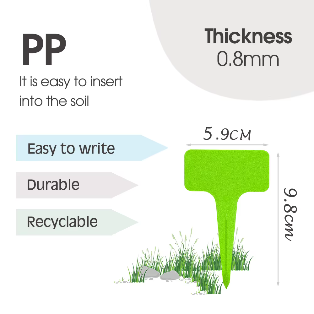 Marqueur de plante de jardin en plastique optique de type T