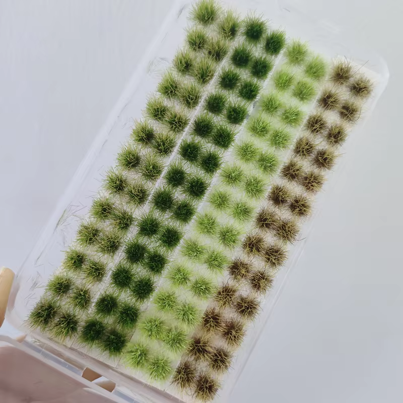 4 couleurs/104tufts modèle touffes d'herbe pour paysage Miniature