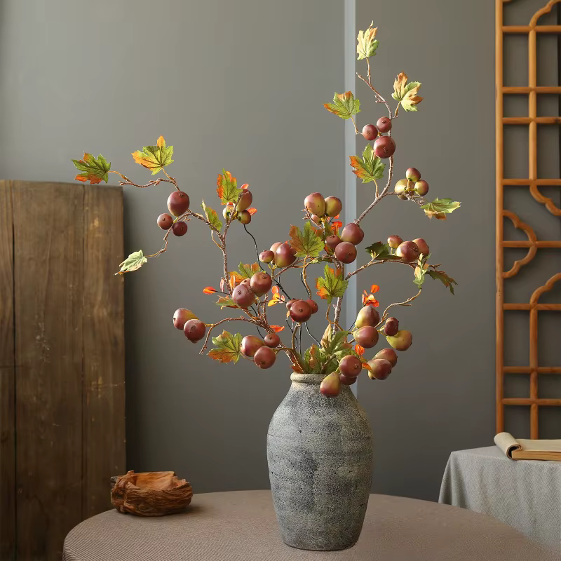 Plante verte artificielle en plastique