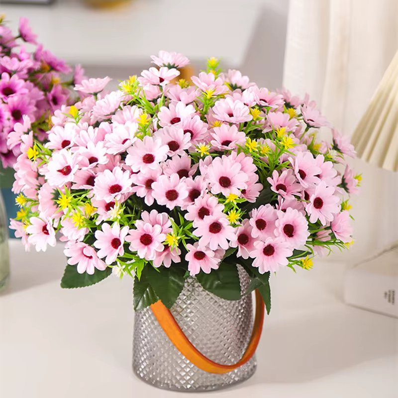 Belle marguerite en soie colorée