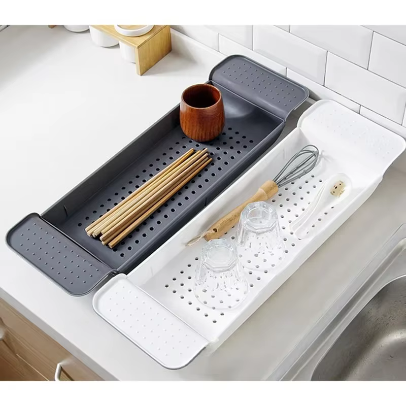 Étagère de baignoire extensible, plateau de salle de bain, caddie de douche, support de baignoire en bambou, porte-serviettes, support de livre, organisateur de rangement, accessoires