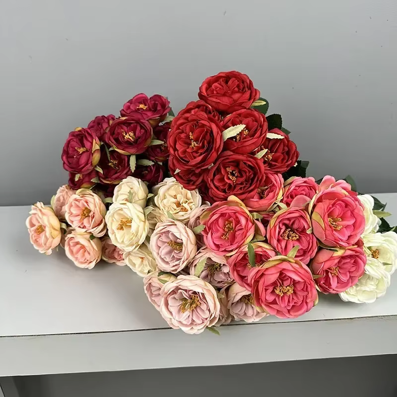 Bouquet de fleurs artificielles pour décoration de centre commercial