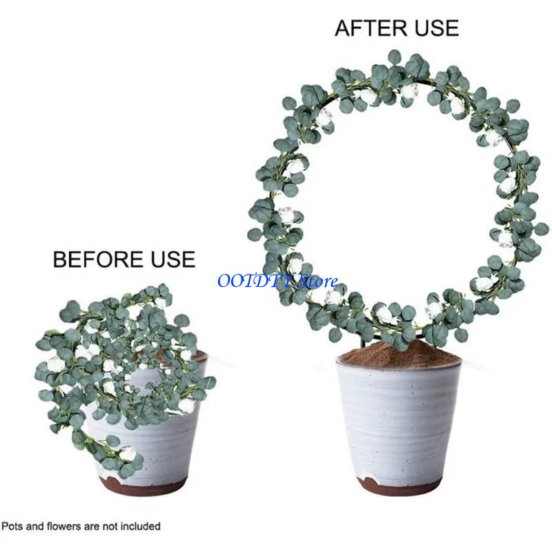 Support rond en fer métallique 367A pour plantes jardin en forme cœur