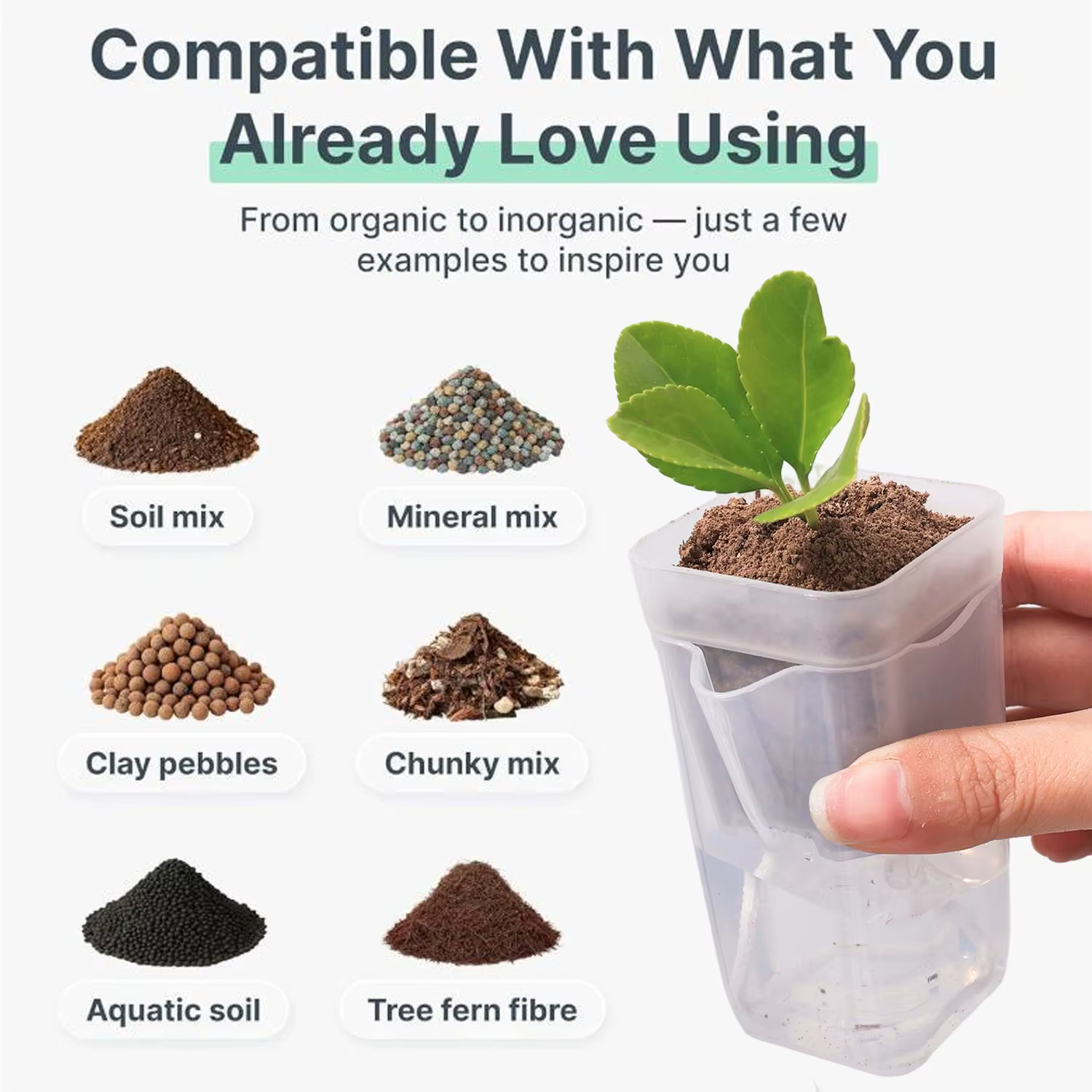 Petits pots auto-arrosants pour plantes d'intérieur