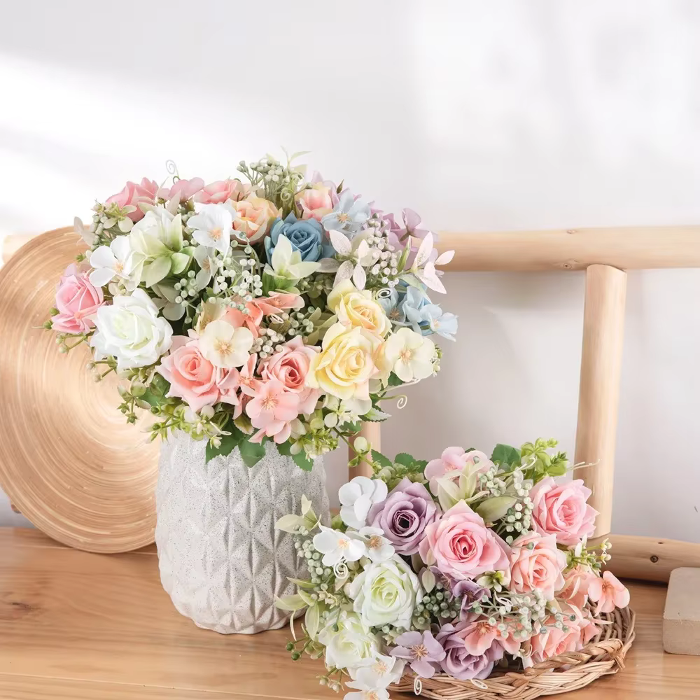 Bouquet de roses artificielles