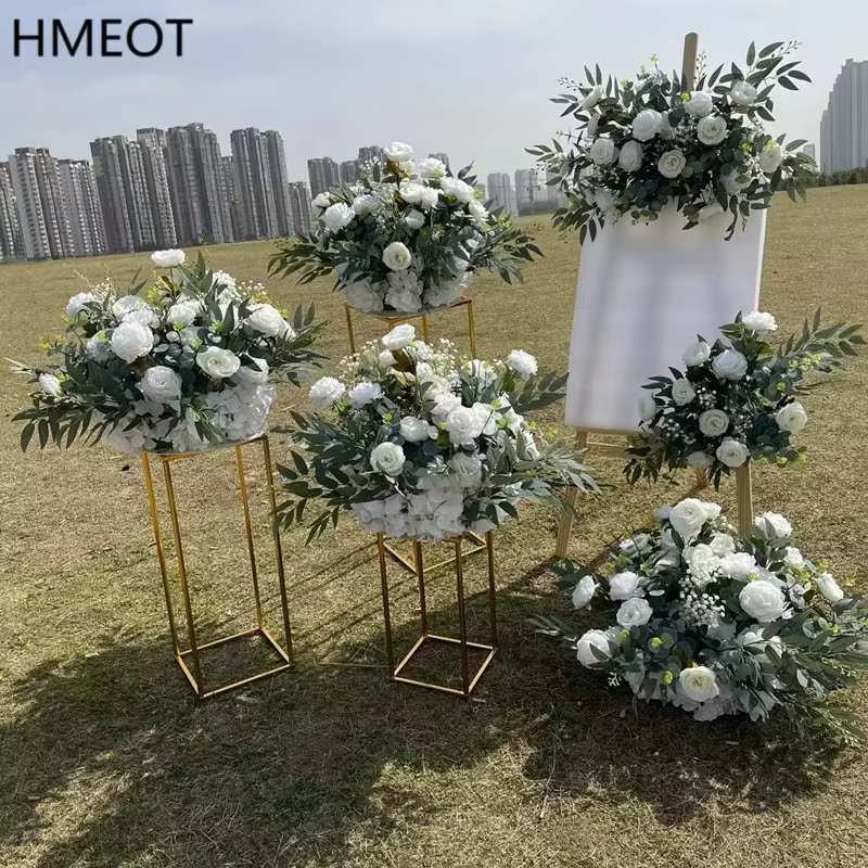 Boule de fleurs artificielles en saule vert