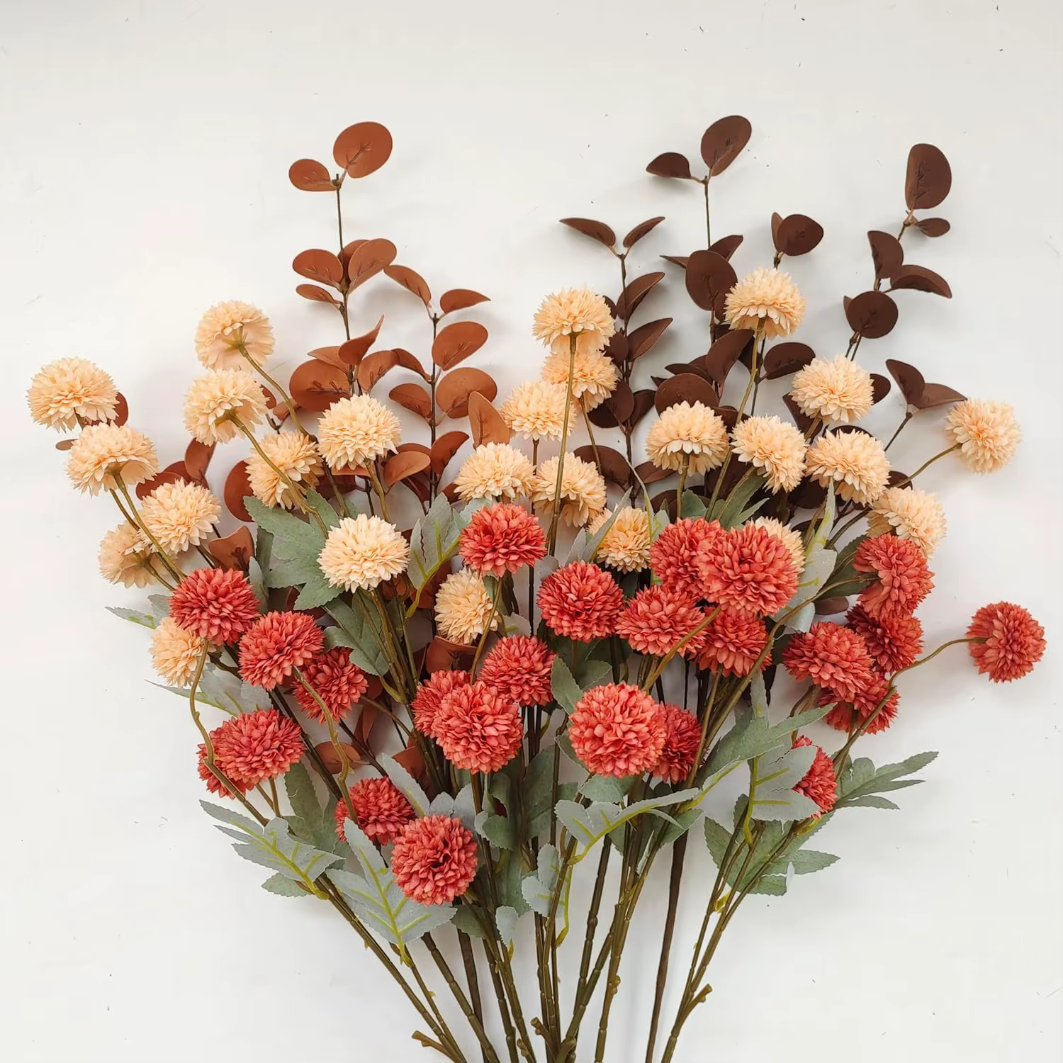 Fleurs artificielles Orange avec tiges