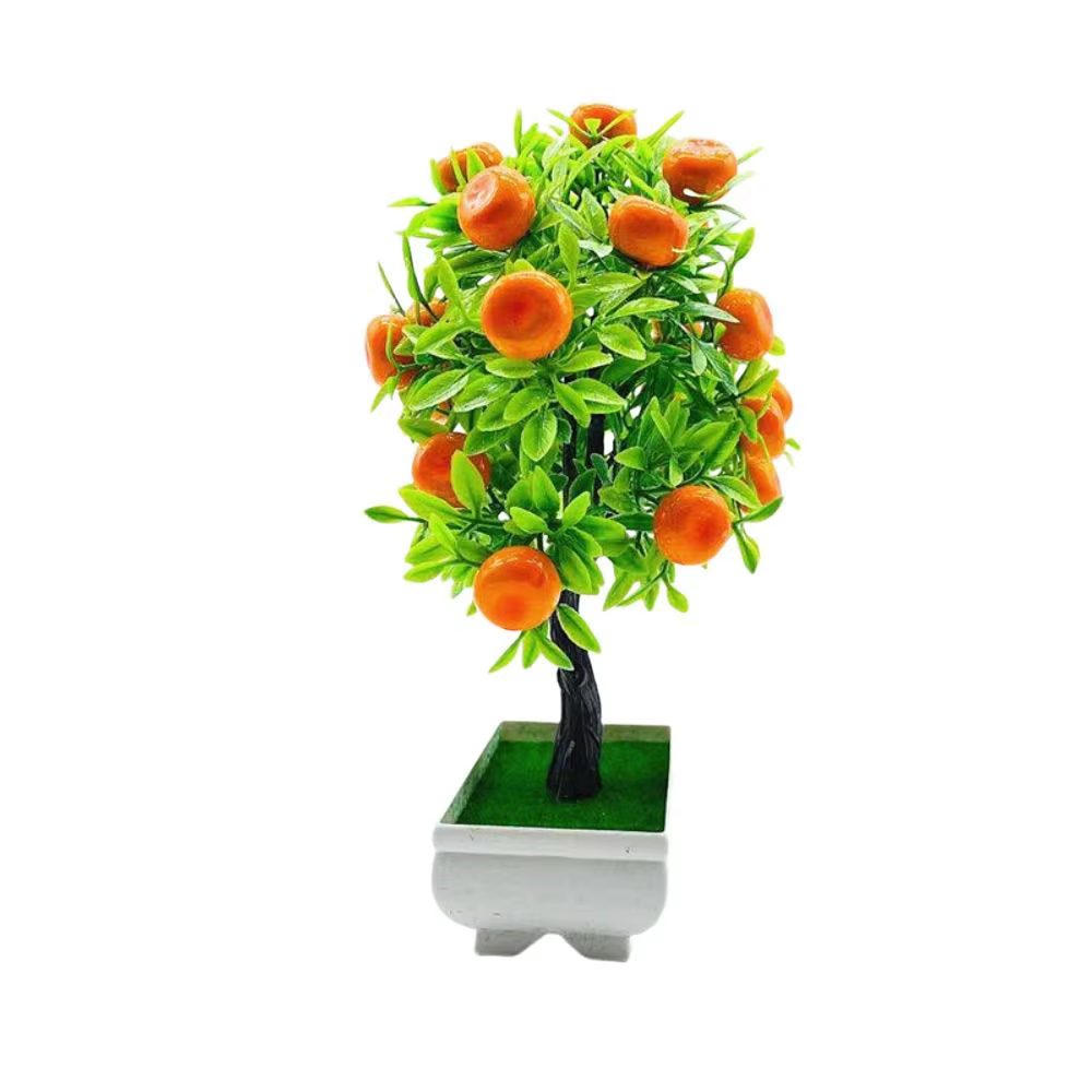 Fruits artificiels multicolores en pot : Grenade