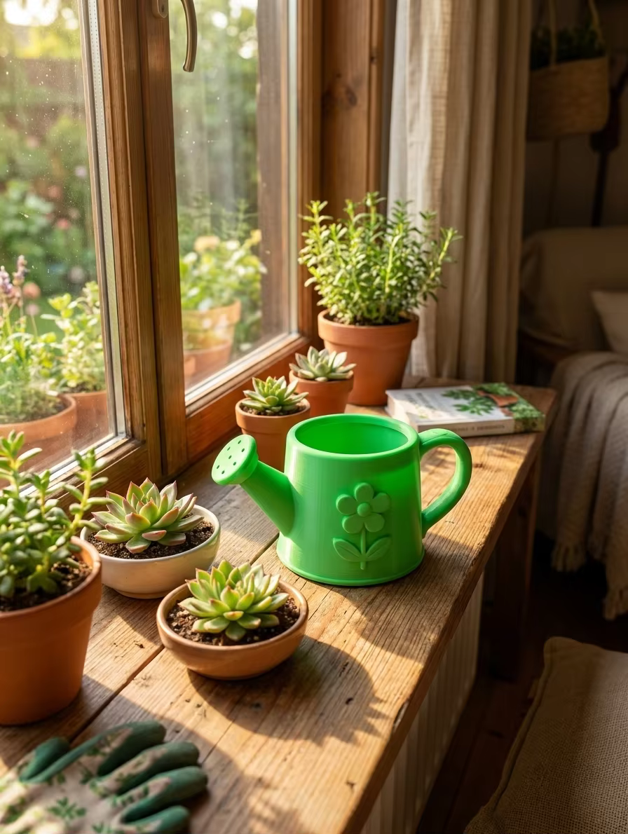 Mini arrosoir, pot à fleurs mignon avec motif en relief