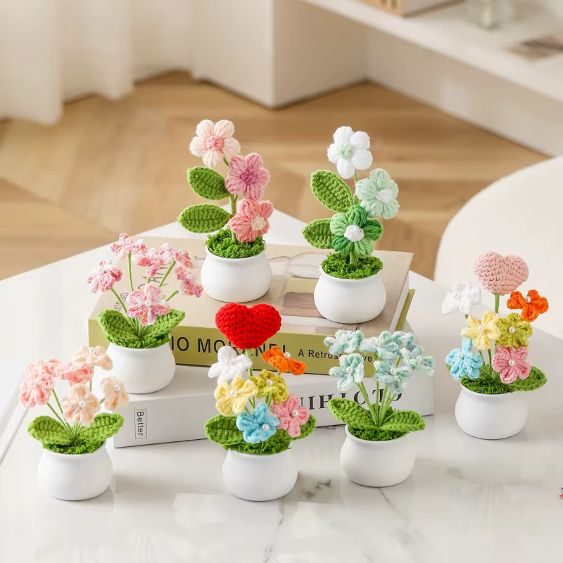 Plantes en pot au Crochet