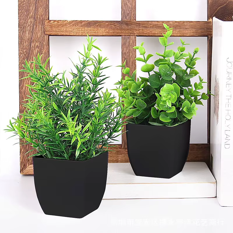 Plantes artificielles bonsaï vert en pot