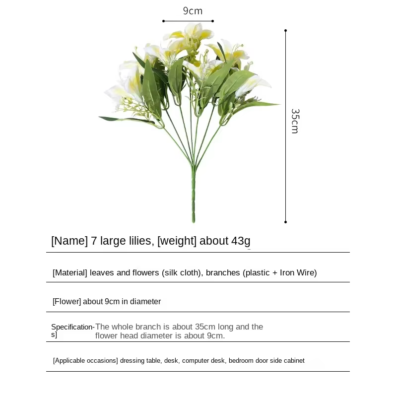 Bouquet de fleurs de lys artificielles
