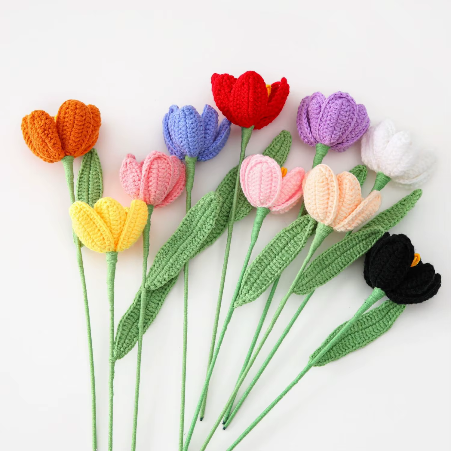 Bouquet de tulipes artificielles en Crochet