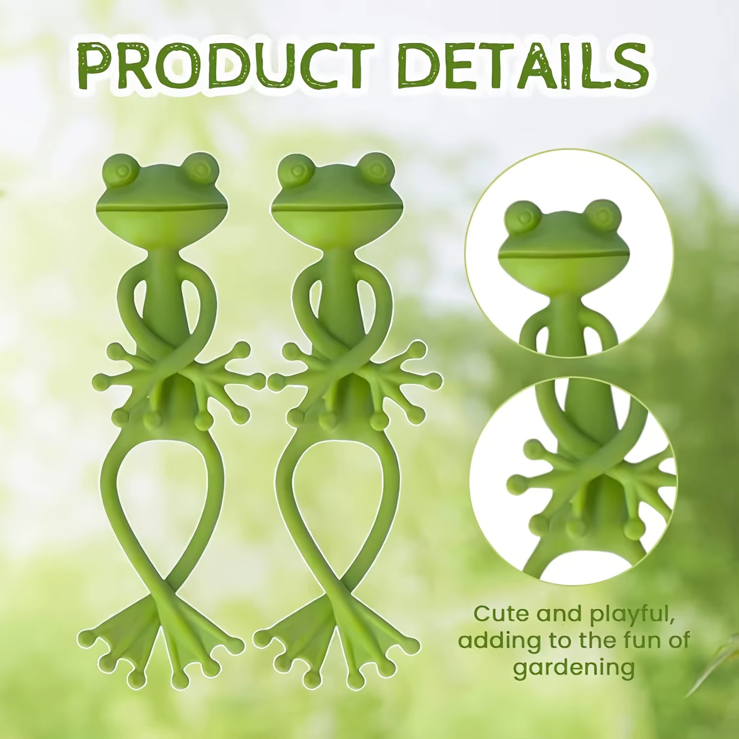Support pour plantes grenouille vertes