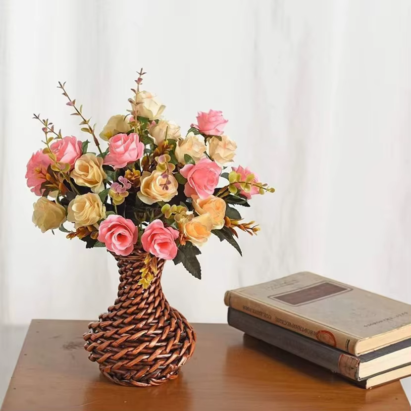 Fleurs artificielles en soie Rose