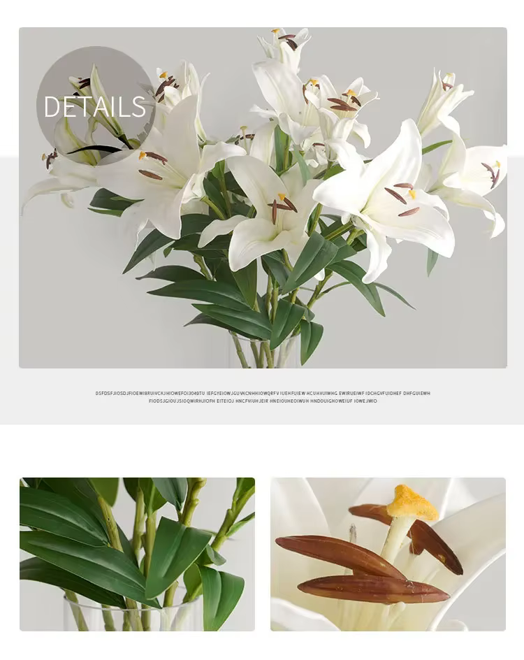 Bouquets de fleurs artificielles avec 3 grands parfums CAN ies