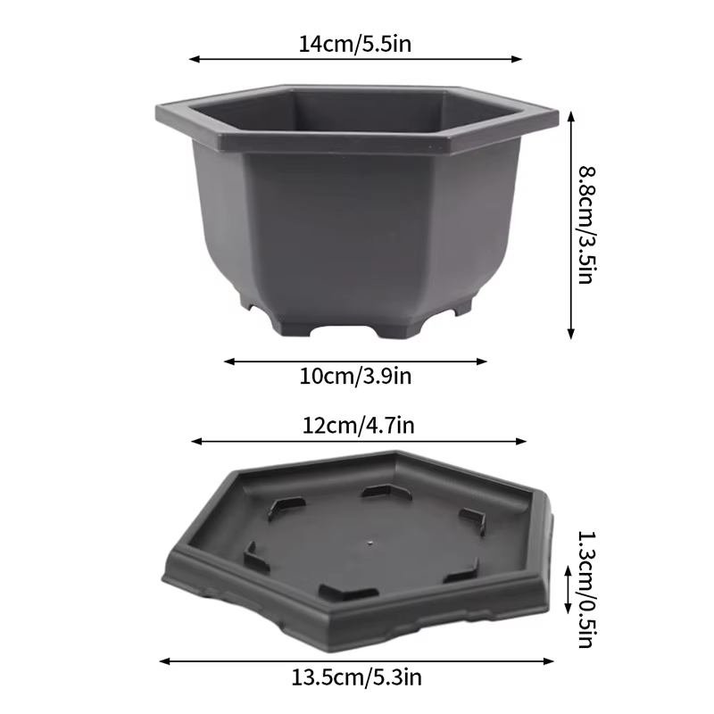 Pot de fleurs de bonsaï en plastique