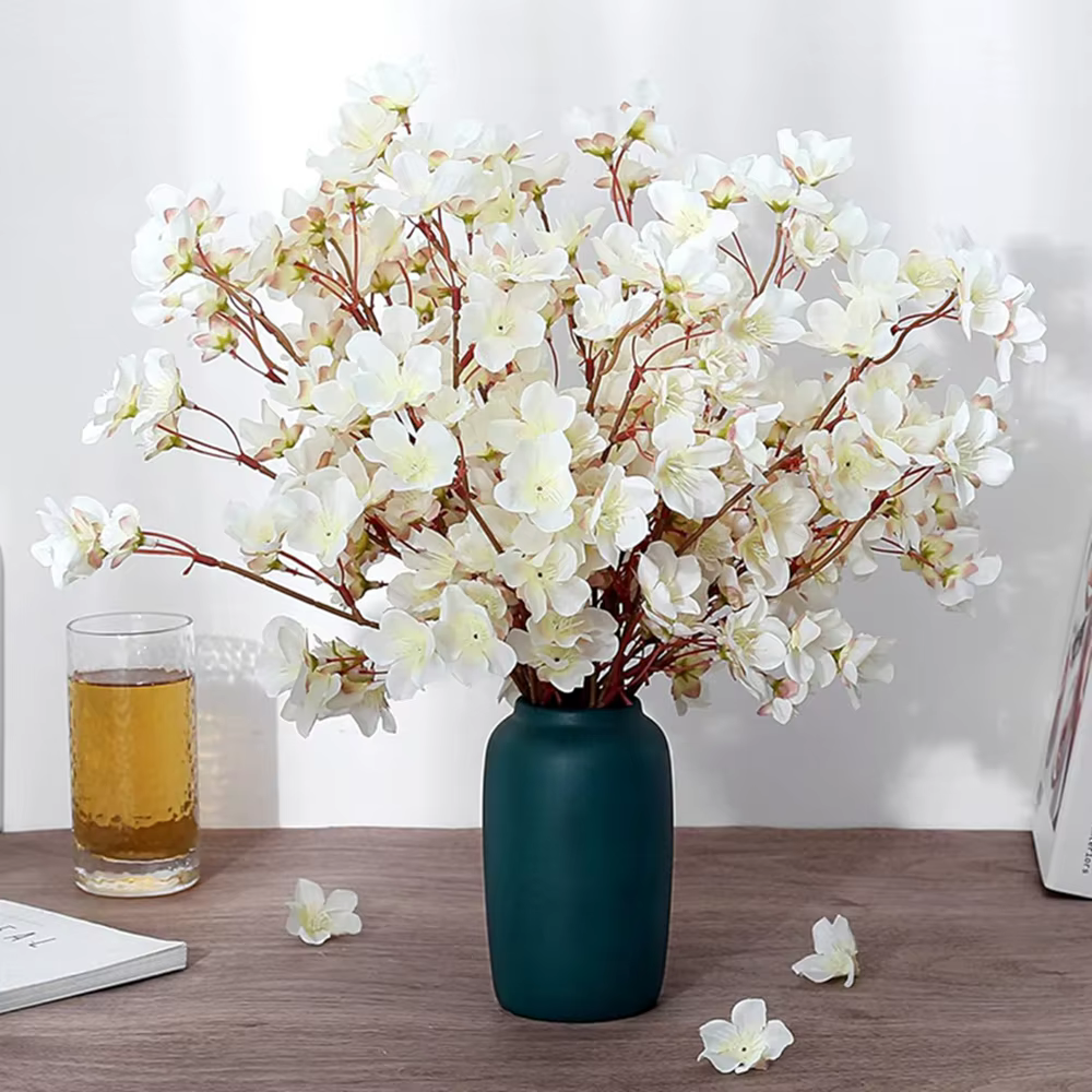 Fleurs artificielles Soie Peach Blossom Arrangement Accueil Salle De Mariage Table Partie OutdoorYard Jardin Festival BRICOLAGE DecorAccessories