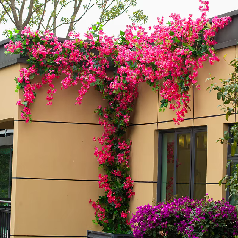 Ensemble d'arbres et de lianes artificiels Bougainvillea
