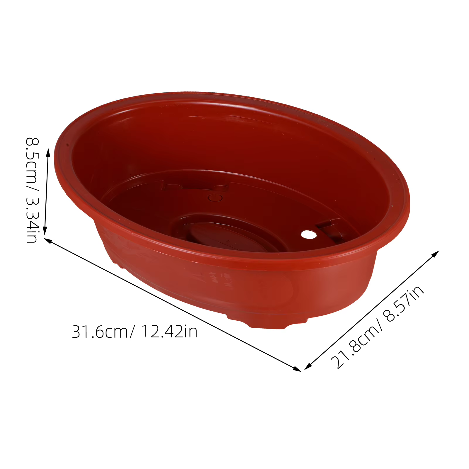 Grands Pots de fleurs ovales en plastique