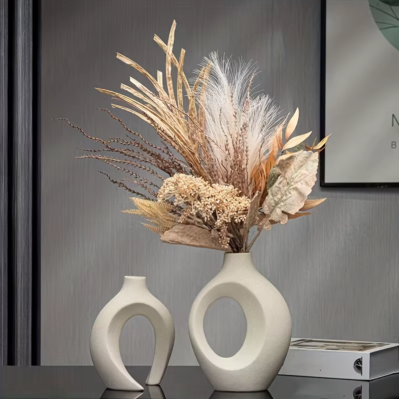 Vase à fleurs blanc nordique