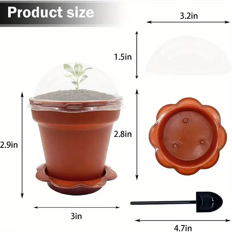 Pot de fleur en forme de tasse en papier avec couvercle d'humidité