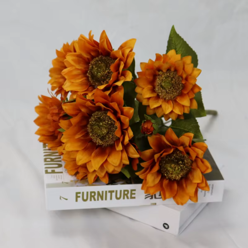 Bouquet de tournesol en soie
