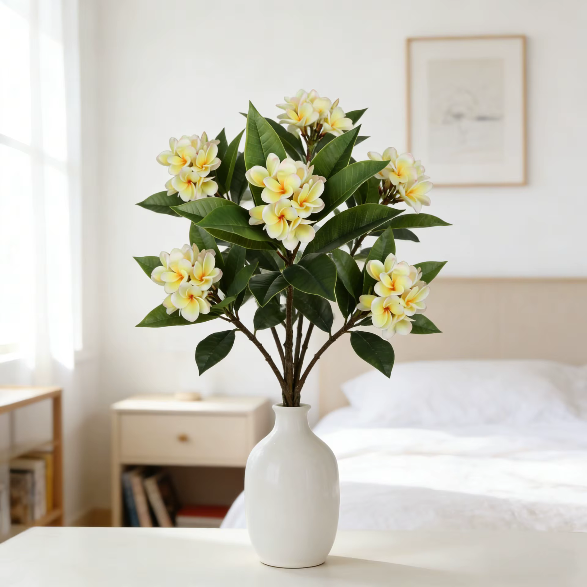 Fleurs artificielles Plumeria 35 pouces
