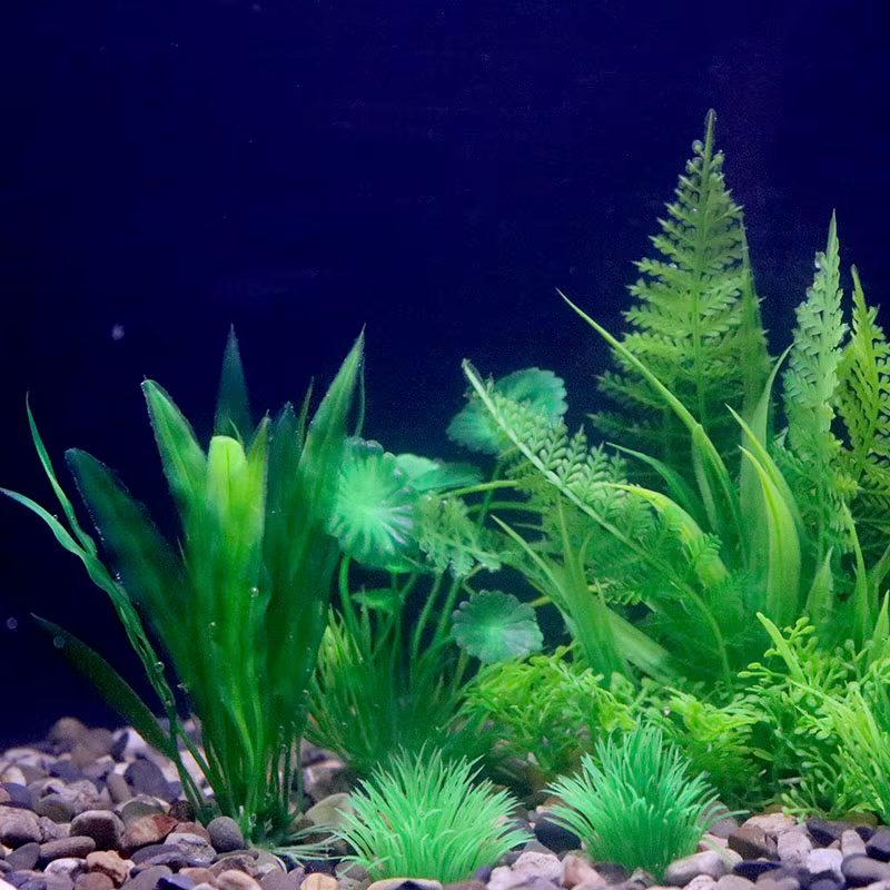 Plantes artificielles en plastique sous-marine pour aquarium