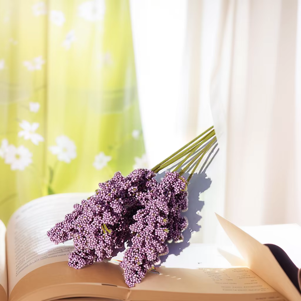 6 pièces/lot PE lavande pas cher fleur artificielle mur en gros plante décoration Bouquet matériel manuel Vases pour Table de maison