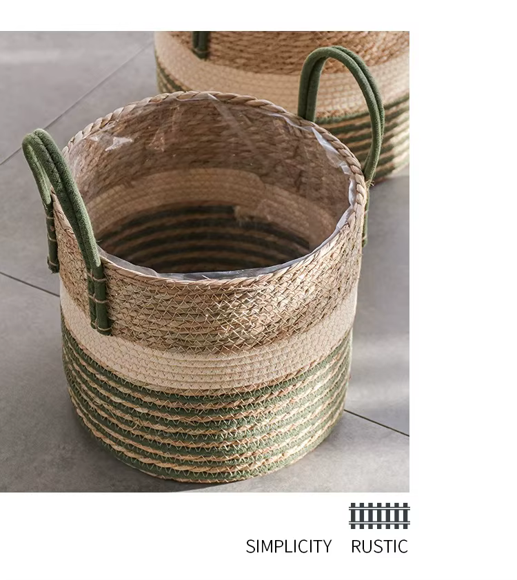 Panier en osier naturel pour jardinière